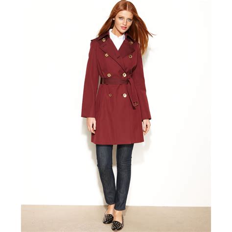 michael kors burgundy wool coat|Michael Kors wool winter coats.